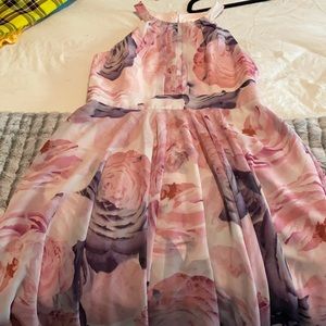 High low dress pink and purple